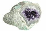 Purple Amethyst Geode With Polished Face - Uruguay #199757-1